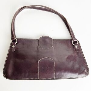 Vintage Christopher Kon leather mini hobo shoulder bag brown